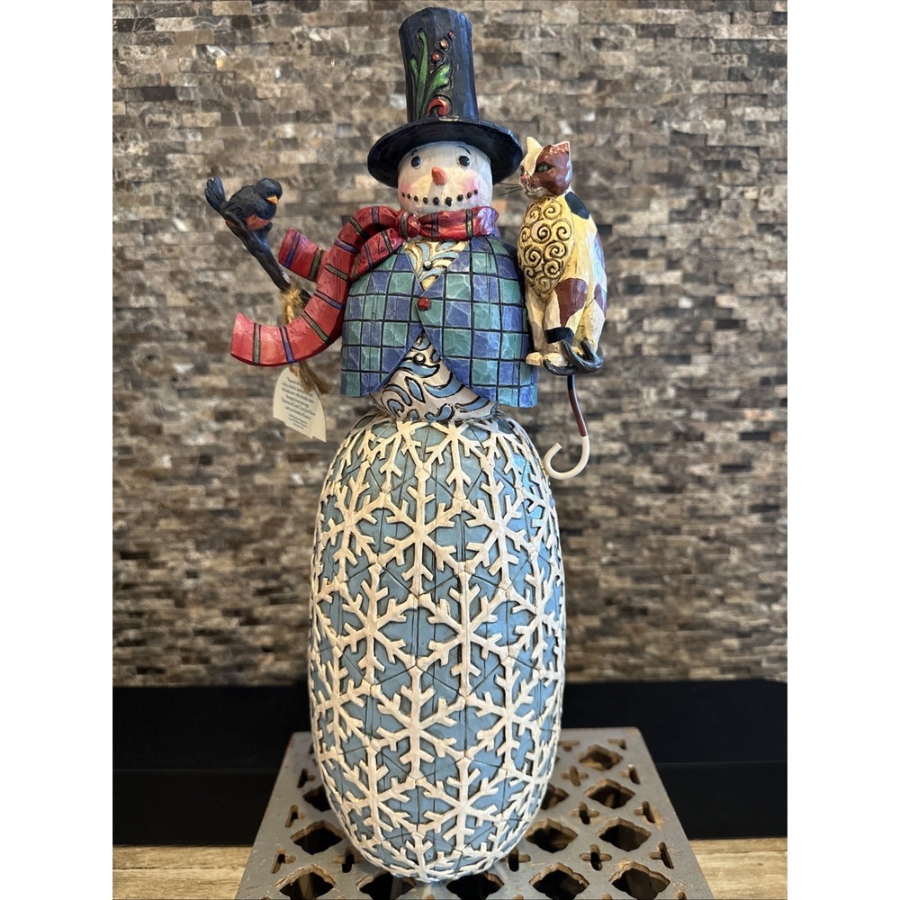 Vintage Holiday Harmony Snowman Jim Shore 2005 Retired 15"H Collectible See Desc